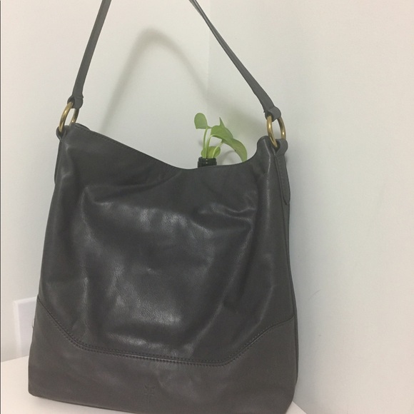 Frye Gray Leather Hobo Bag - Picture 2 of 10